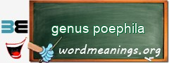 WordMeaning blackboard for genus poephila